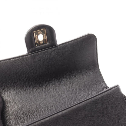 Chanel Shoulder Bag Quilted Mini 2-Way Black Caviar Leather Chain — view 6