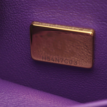 Chanel Shoulder Bag Quilted Vanity 2-Way Purple Caviar Leather Chain — view 5