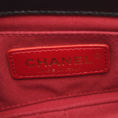 Chanel Shoulder Bag Quilted Mini Flap Black Caviar Leather Small Chain — view 4