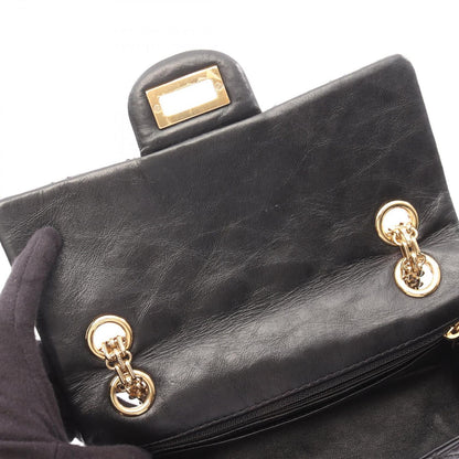 Chanel Shoulder Bag 2.55 Mini Quilted Black Leather Chain — view 6