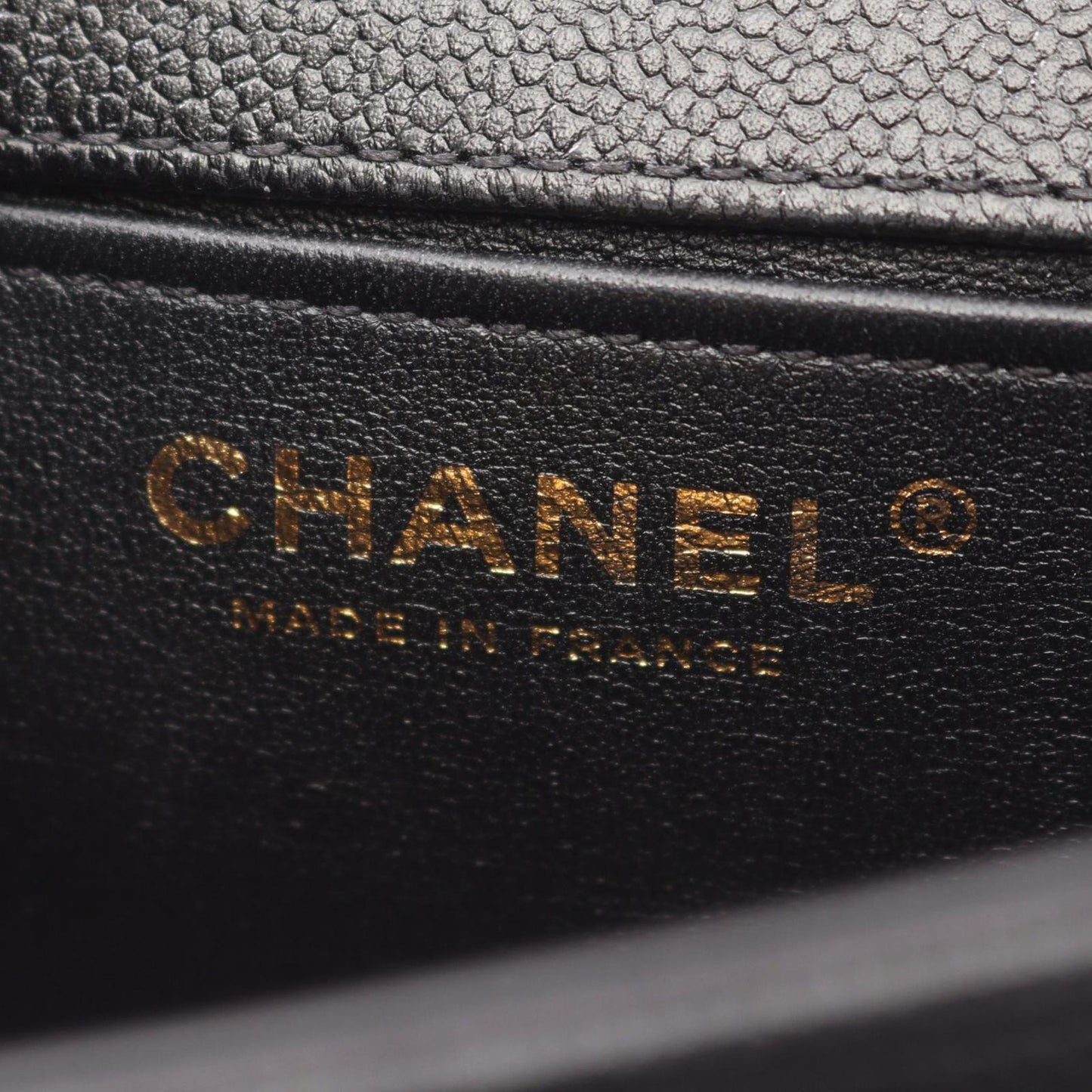Chanel Shoulder Bag Small Black Caviar Leather Chain — view 4