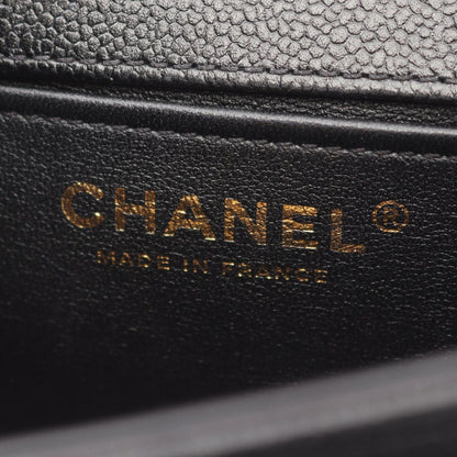 Chanel Shoulder Bag Small Black Caviar Leather Chain — view 4