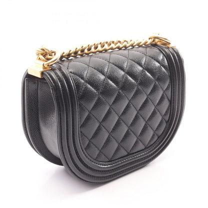 Chanel Shoulder Bag Small Black Caviar Leather Chain — view 2