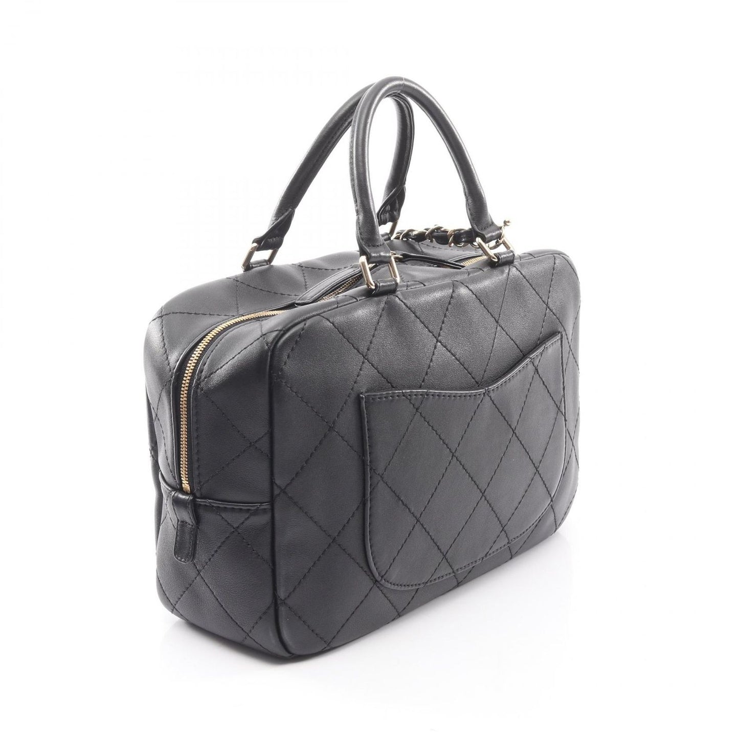 Chanel Handbag Quilted 2-Way Black Leather — view 2