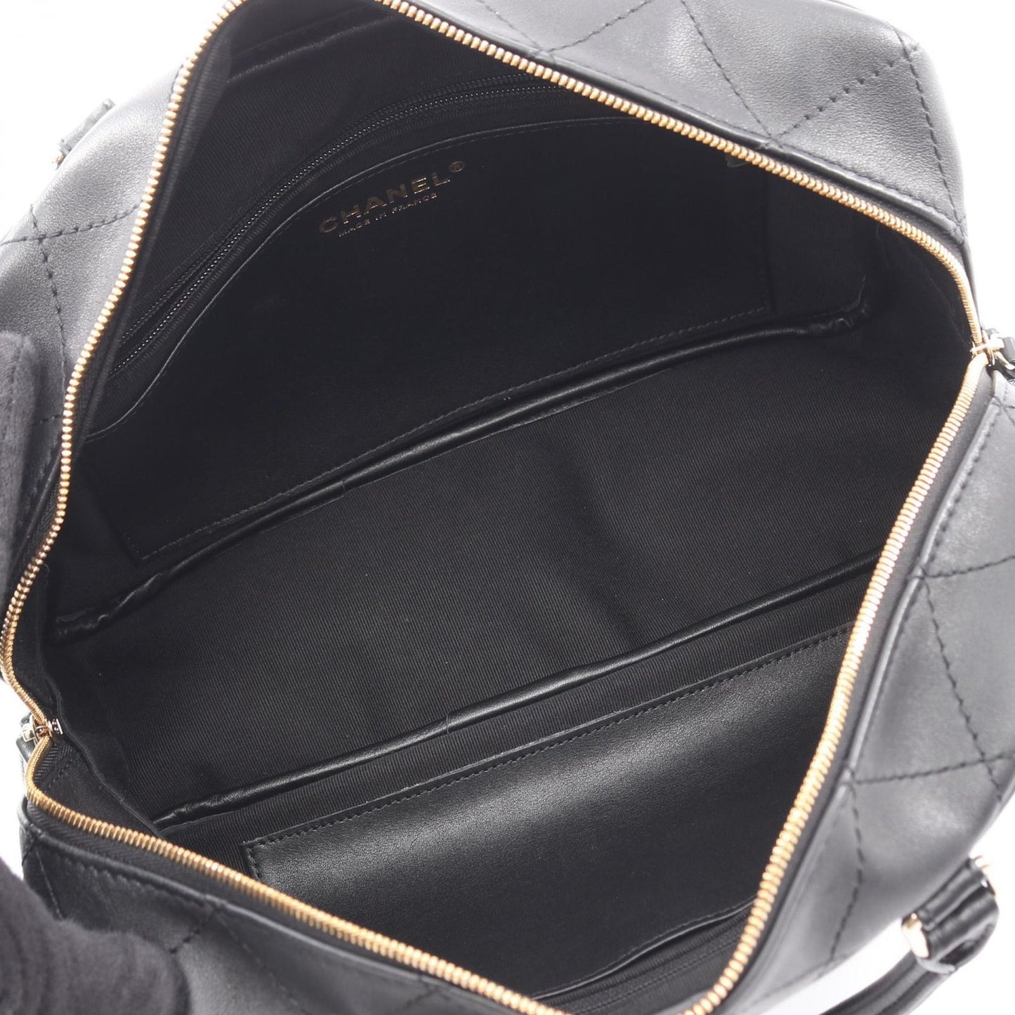 Chanel Handbag Quilted 2-Way Black Leather — view 3