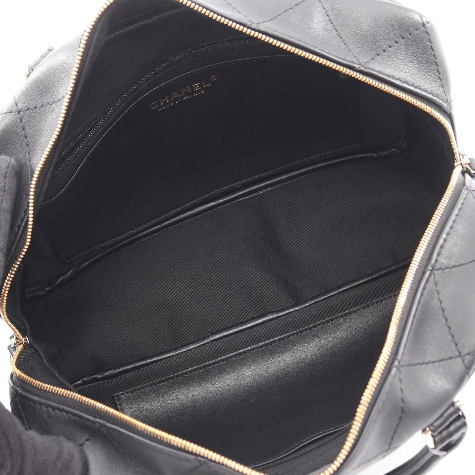 Chanel Handbag Quilted 2-Way Black Leather — view 3