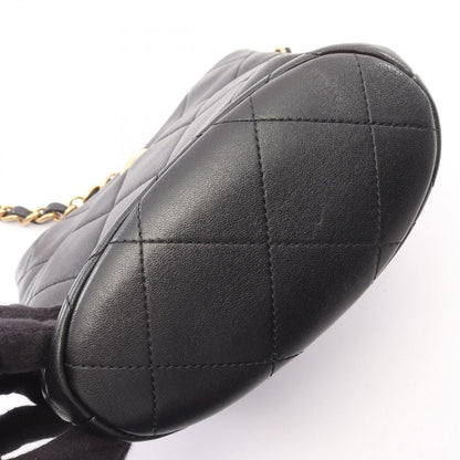 Chanel Shoulder Bag Quilted Heart Lock Black Lambskin Chain — view 7