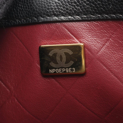 Chanel Shoulder Bag Quilted Black Caviar Leather Mini Chain — view 5