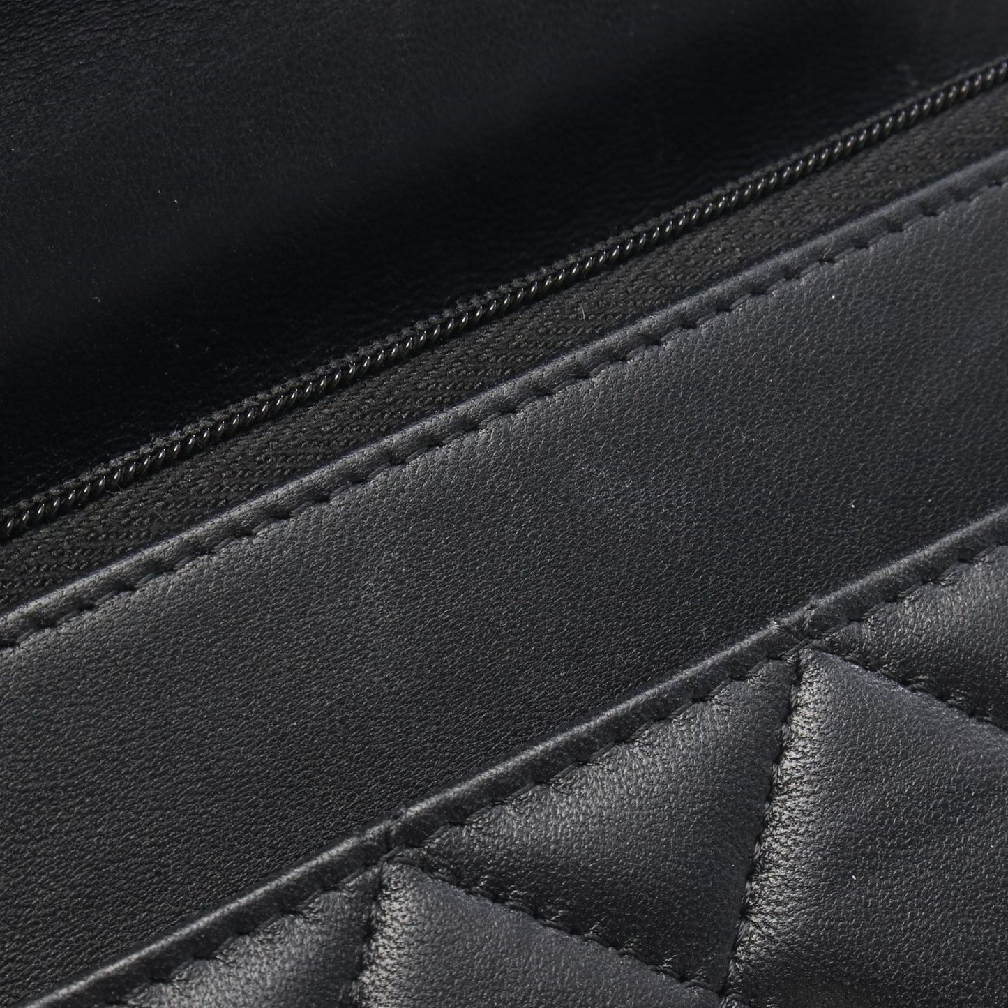 Chanel Shoulder Bag Quilted Top Handle 2-Way Black Lambskin Chain Wallet — view 7