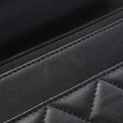 Chanel Shoulder Bag Quilted Top Handle 2-Way Black Lambskin Chain Wallet — view 7