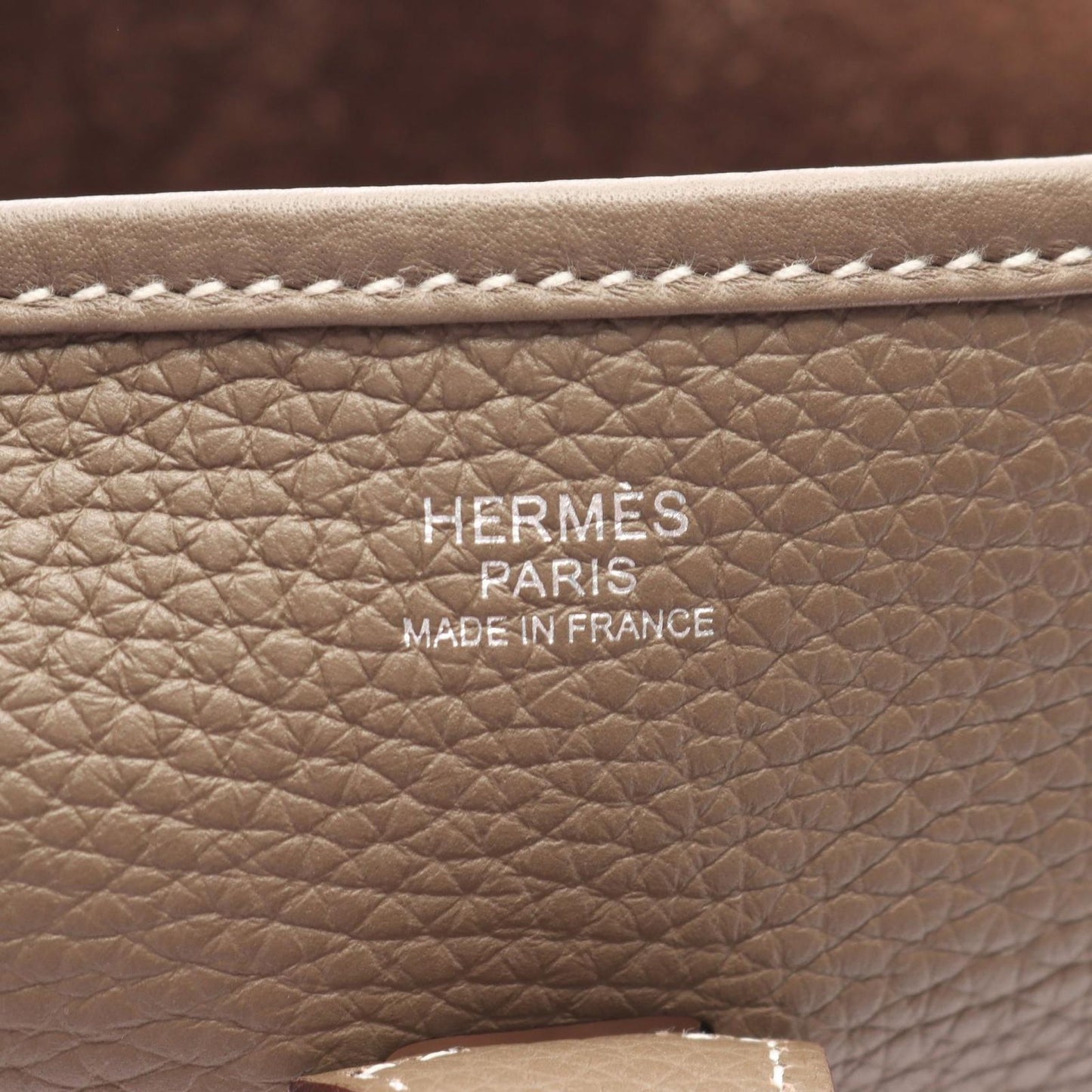 Hermes Shoulder Bag Evelyne 3 Trois PM Etoupe Leather — view 4
