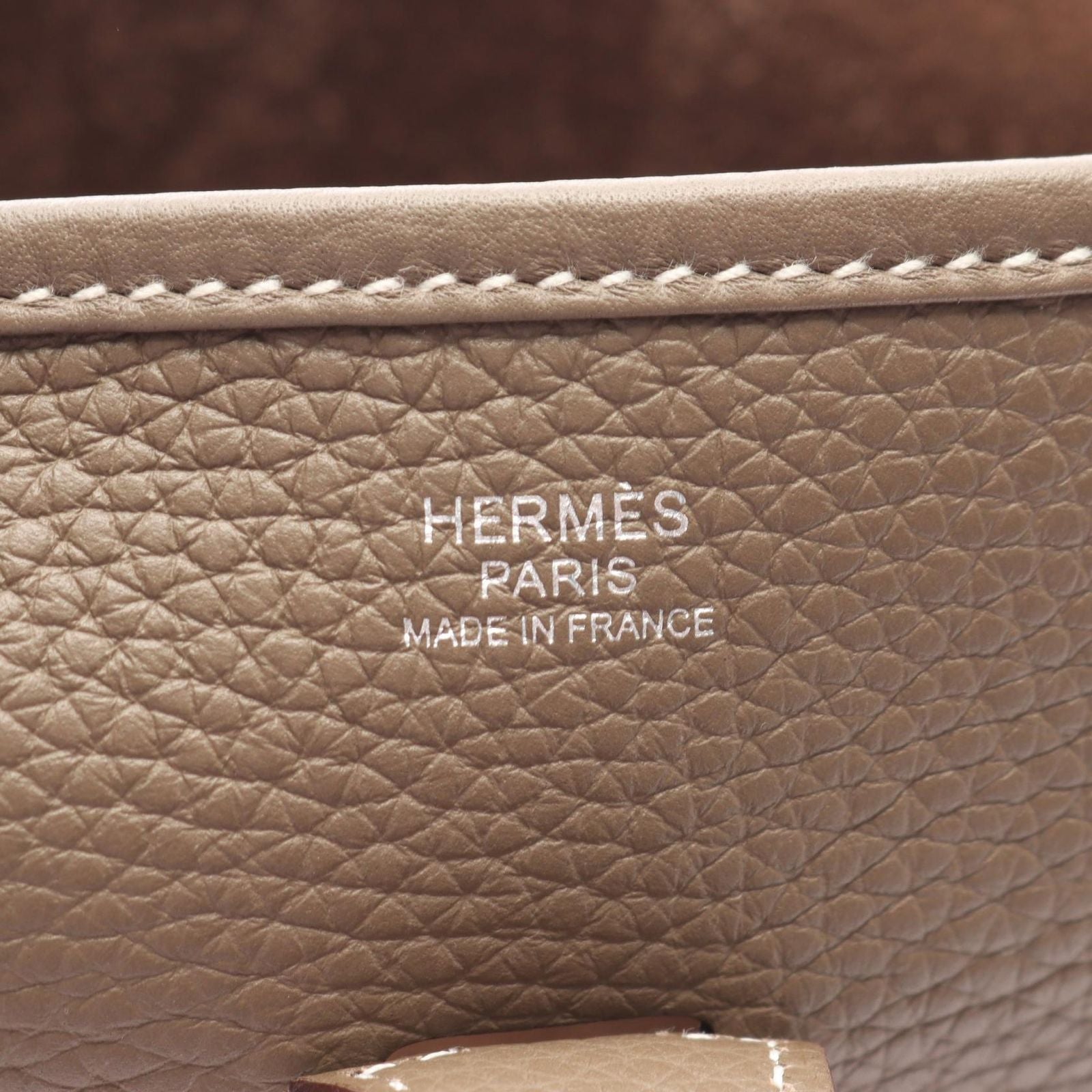 Hermes Shoulder Bag Evelyne 3 Trois PM Etoupe Leather — view 4