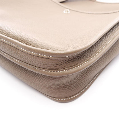 Hermes Shoulder Bag Evelyne 3 Trois PM Etoupe Leather — view 6