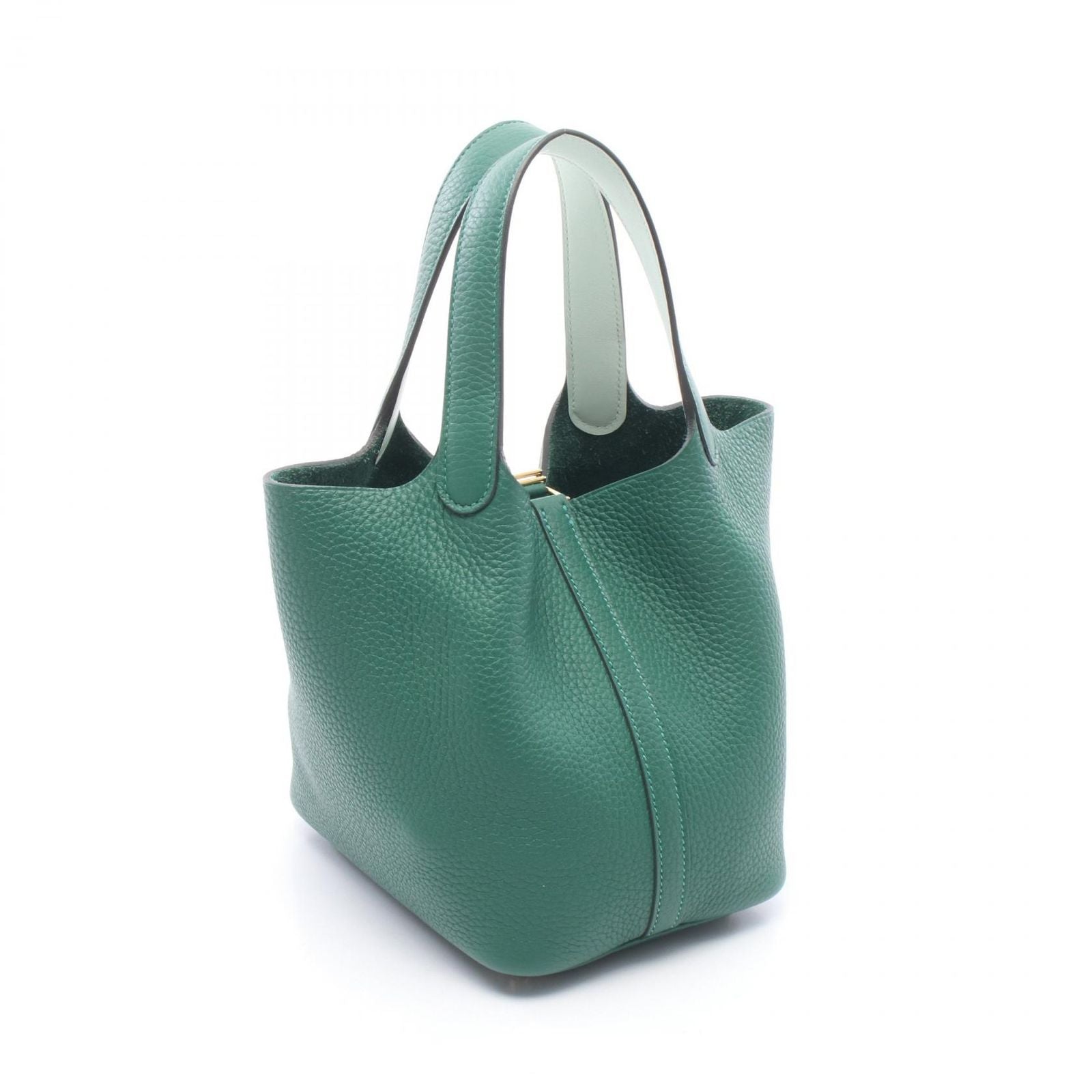 Hermes Handbag Picotin Lock Eclat PM Vert Moyenne Pepa Leather PM Peppermint — view 2