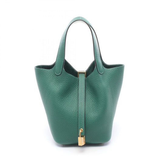 Hermes Handbag Picotin Lock Eclat PM Vert Moyenne Pepa Leather PM Peppermint