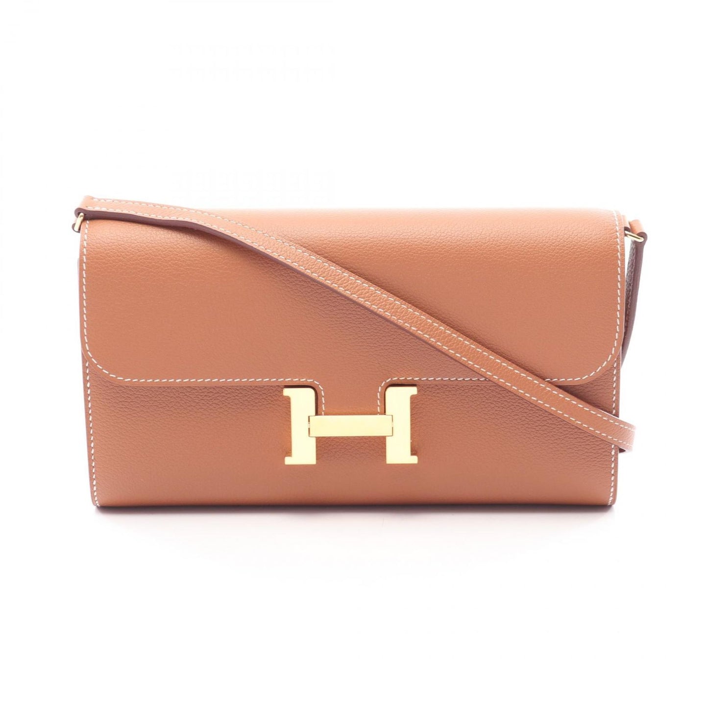 Hermes Shoulder Bag Constance Long Go Gold Leather