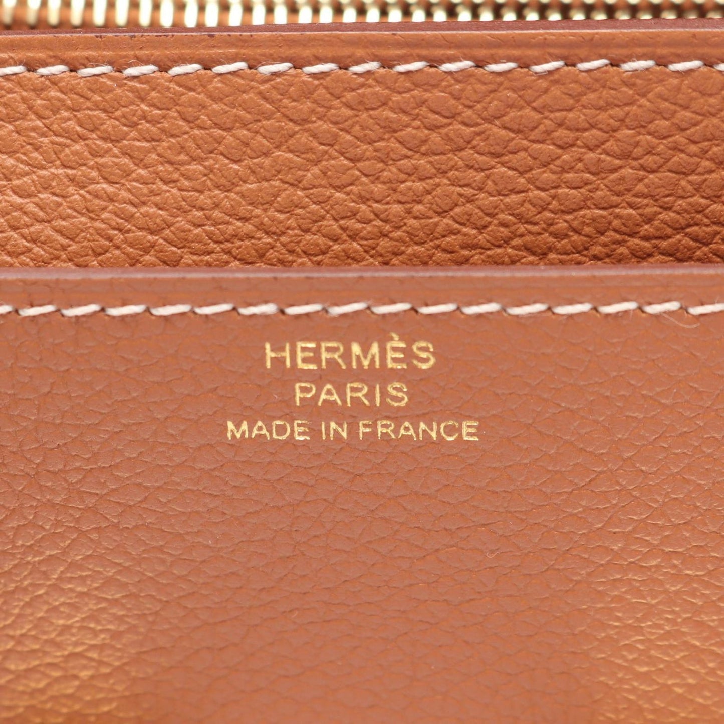 Hermes Shoulder Bag Constance Long Go Gold Leather — view 4
