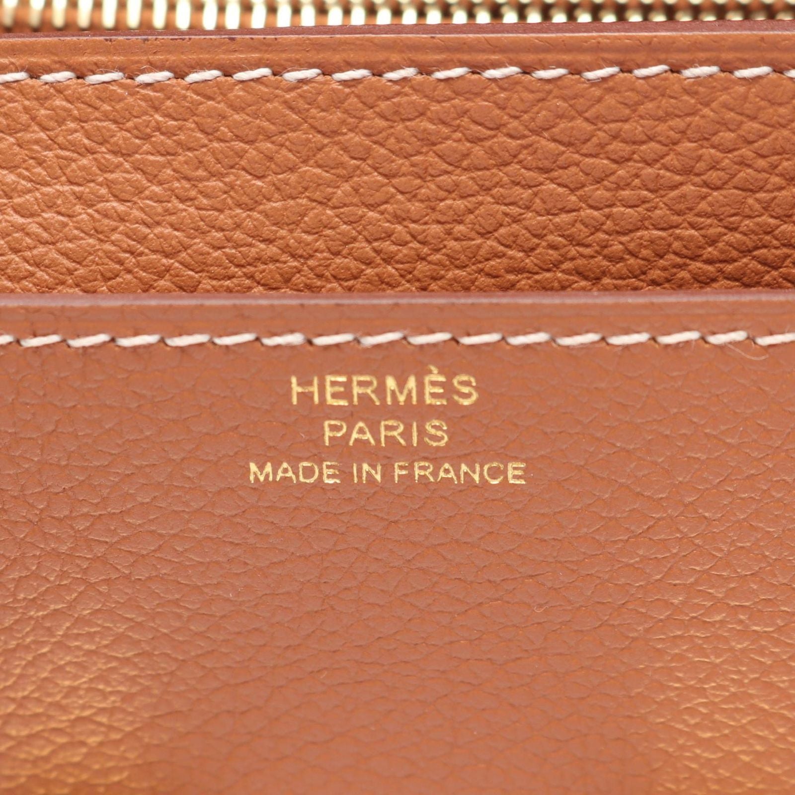Hermes Shoulder Bag Constance Long Go Gold Leather — view 4