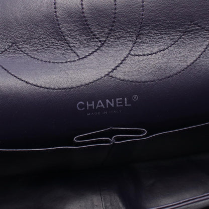 Chanel Shoulder Bag 2.55 Quilted Maxi Double Flap Purple Patent Leather Big — view 4