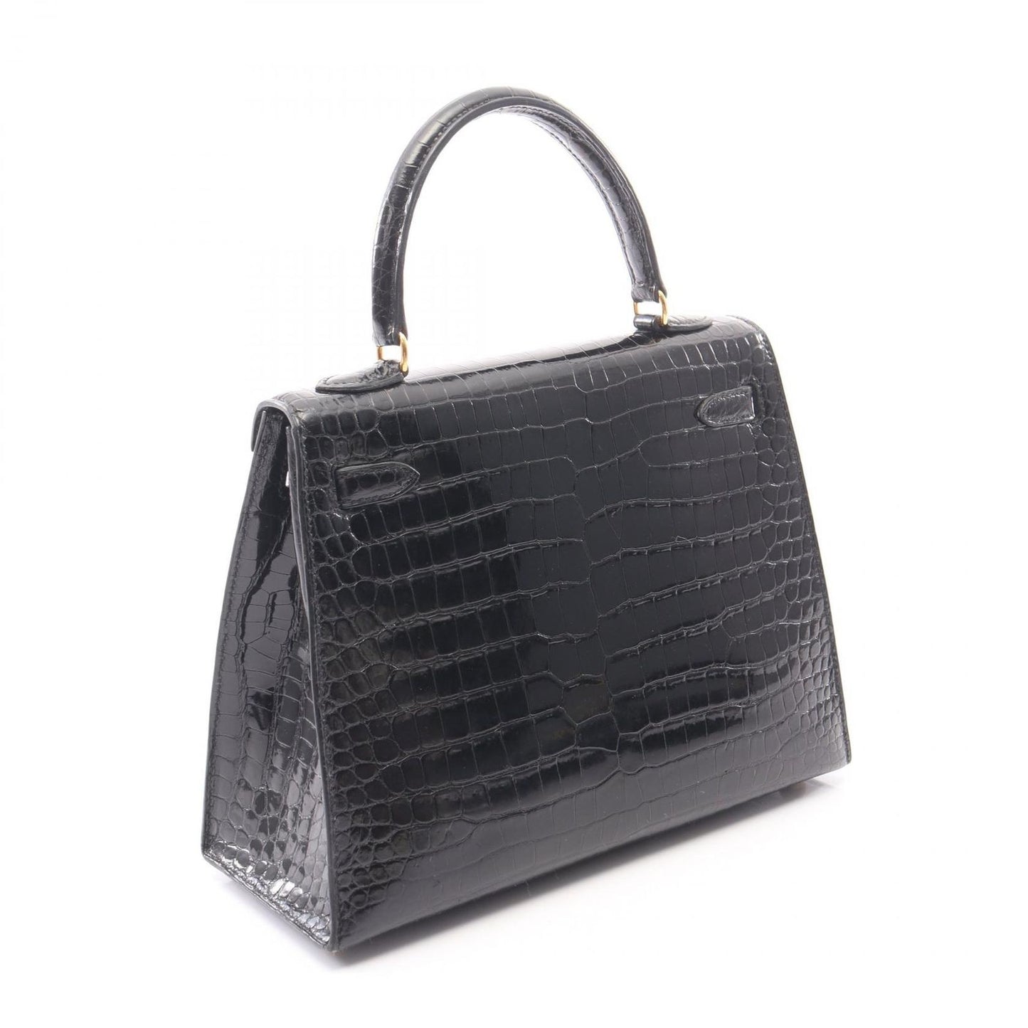 Hermes Handbag Kelly 25 Sellier 2-Way Black Exotic Cles the — view 2