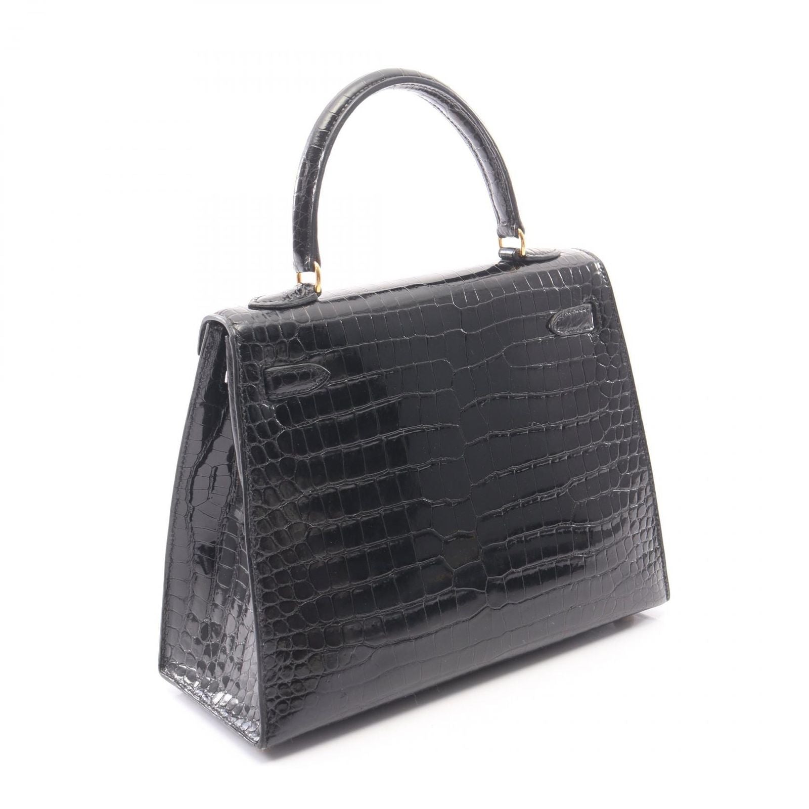 Hermes Handbag Kelly 25 Sellier 2-Way Black Exotic Cles the — view 2