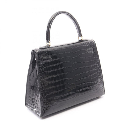 Hermes Handbag Kelly 25 Sellier 2-Way Black Exotic Cles the — view 2