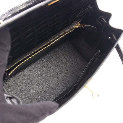 Hermes Handbag Kelly 25 Sellier 2-Way Black Exotic Cles the — view 3