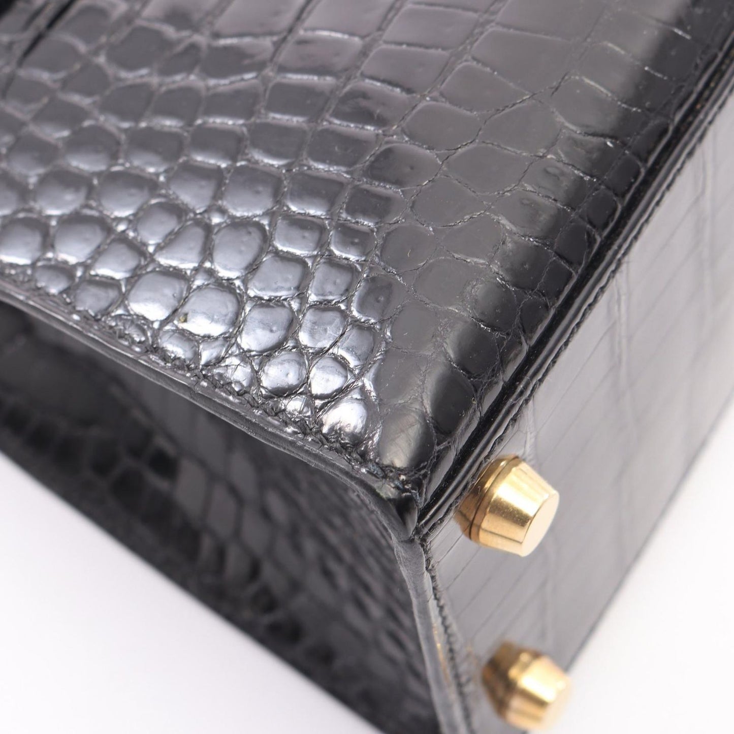 Hermes Handbag Kelly 25 Sellier 2-Way Black Exotic Cles the — view 9