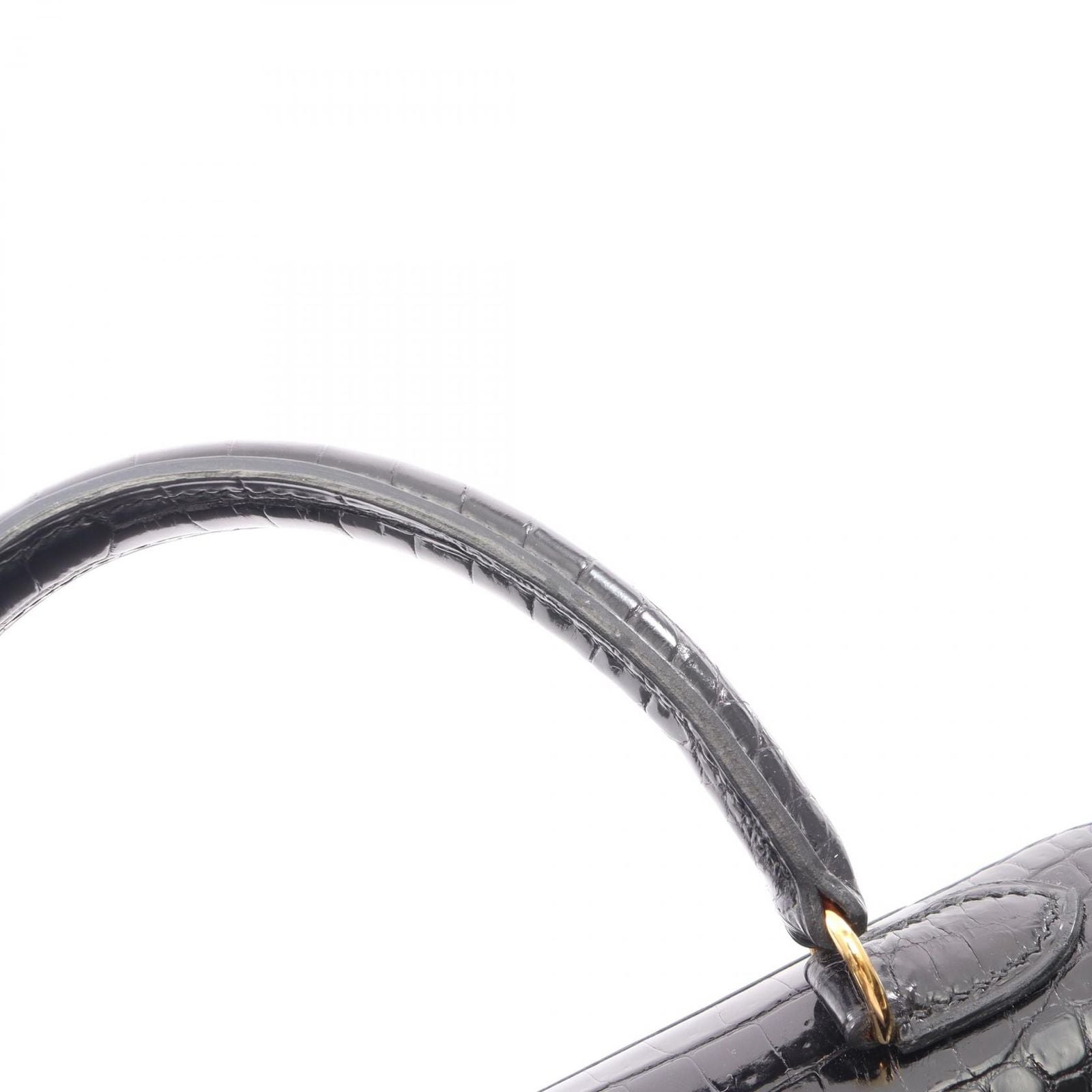 Hermes Handbag Kelly 25 Sellier 2-Way Black Exotic Cles the — view 8
