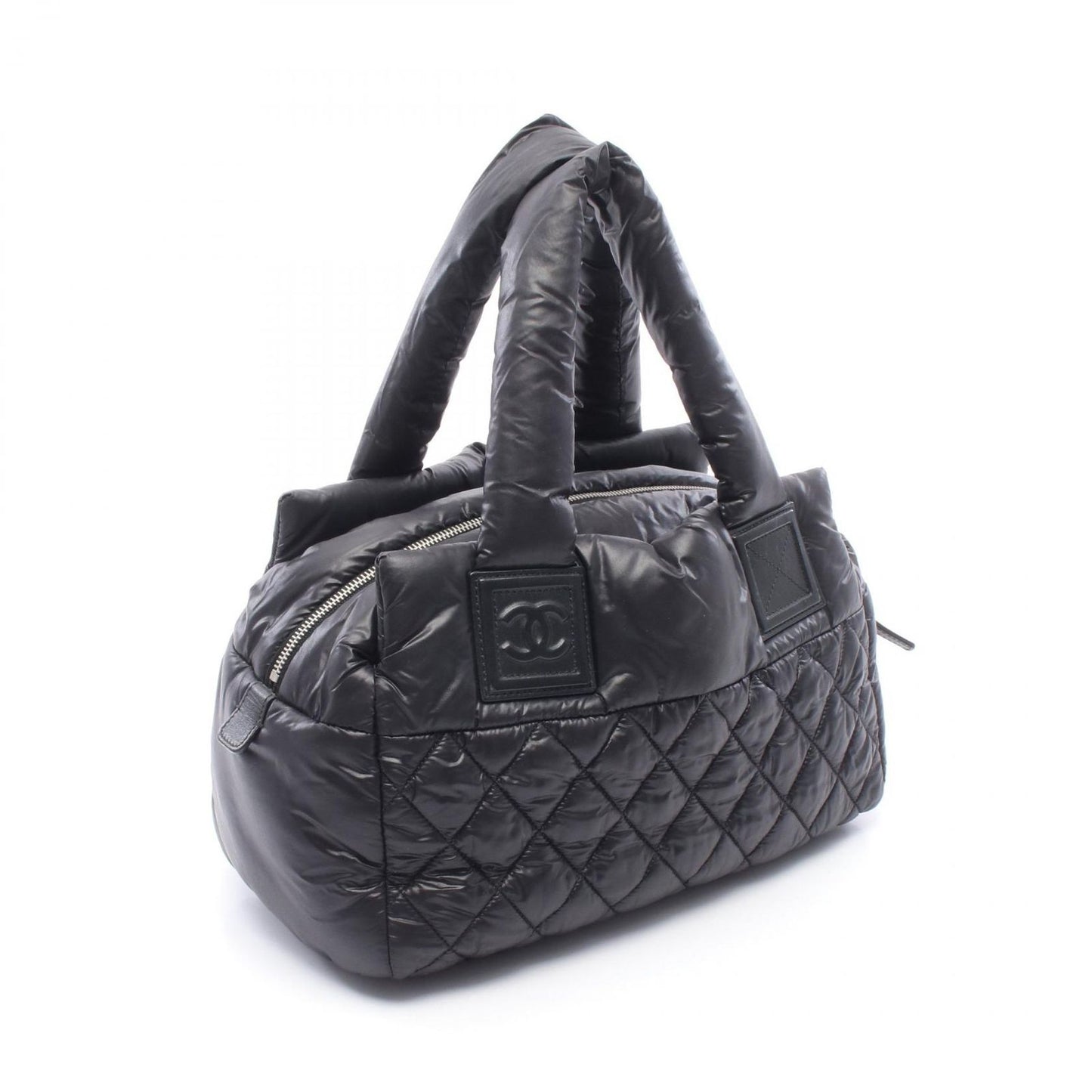 Chanel Coco Cocoon Black Nylon Leather Mini Boston Bag — view 2