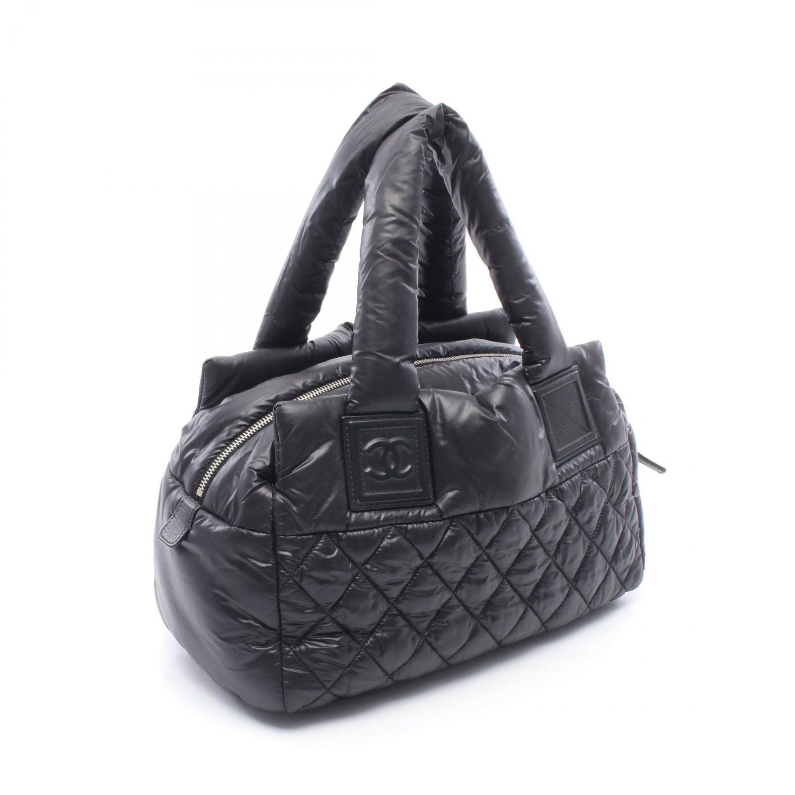 Chanel Coco Cocoon Black Nylon Leather Mini Boston Bag — view 2