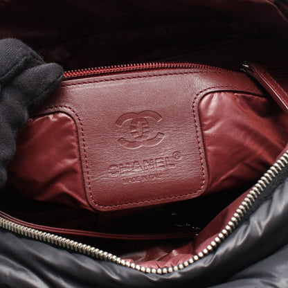 Chanel Coco Cocoon Black Nylon Leather Mini Boston Bag — view 4