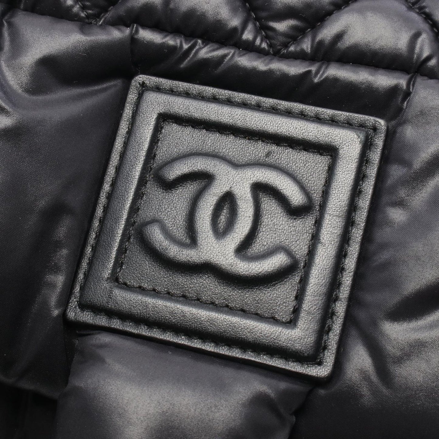 Chanel Coco Cocoon Black Nylon Leather Mini Boston Bag — view 7