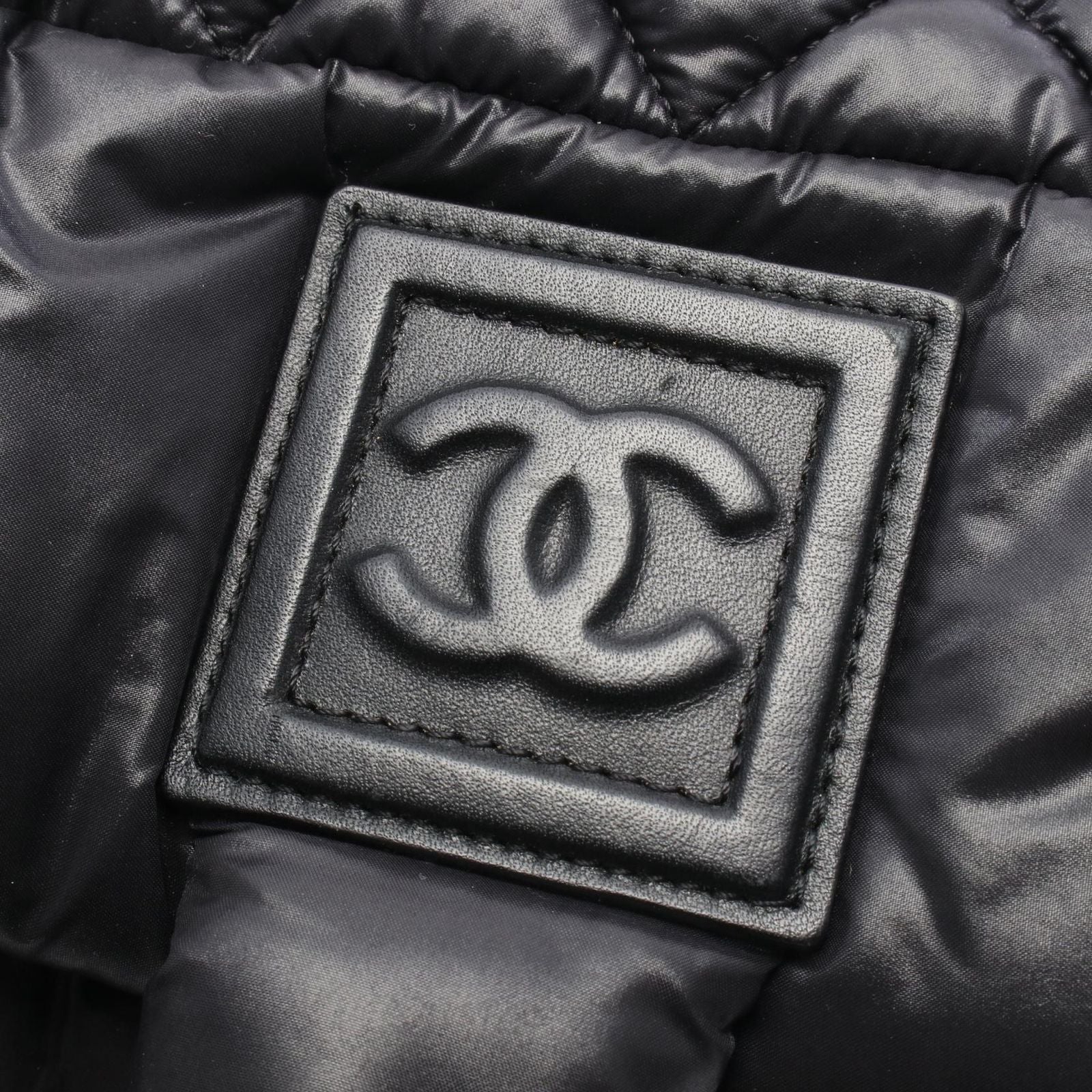 Chanel Coco Cocoon Black Nylon Leather Mini Boston Bag — view 7