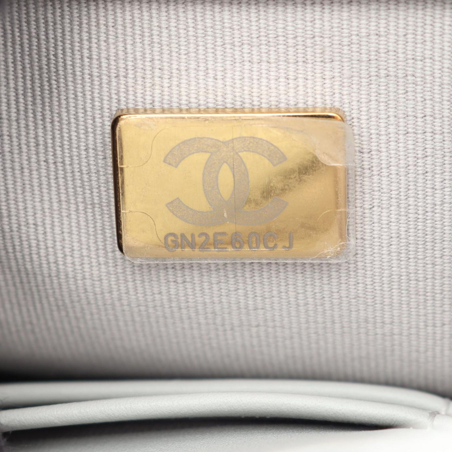 Chanel Shoulder Bag Quilted Blue Gray Lambskin Chain — view 5