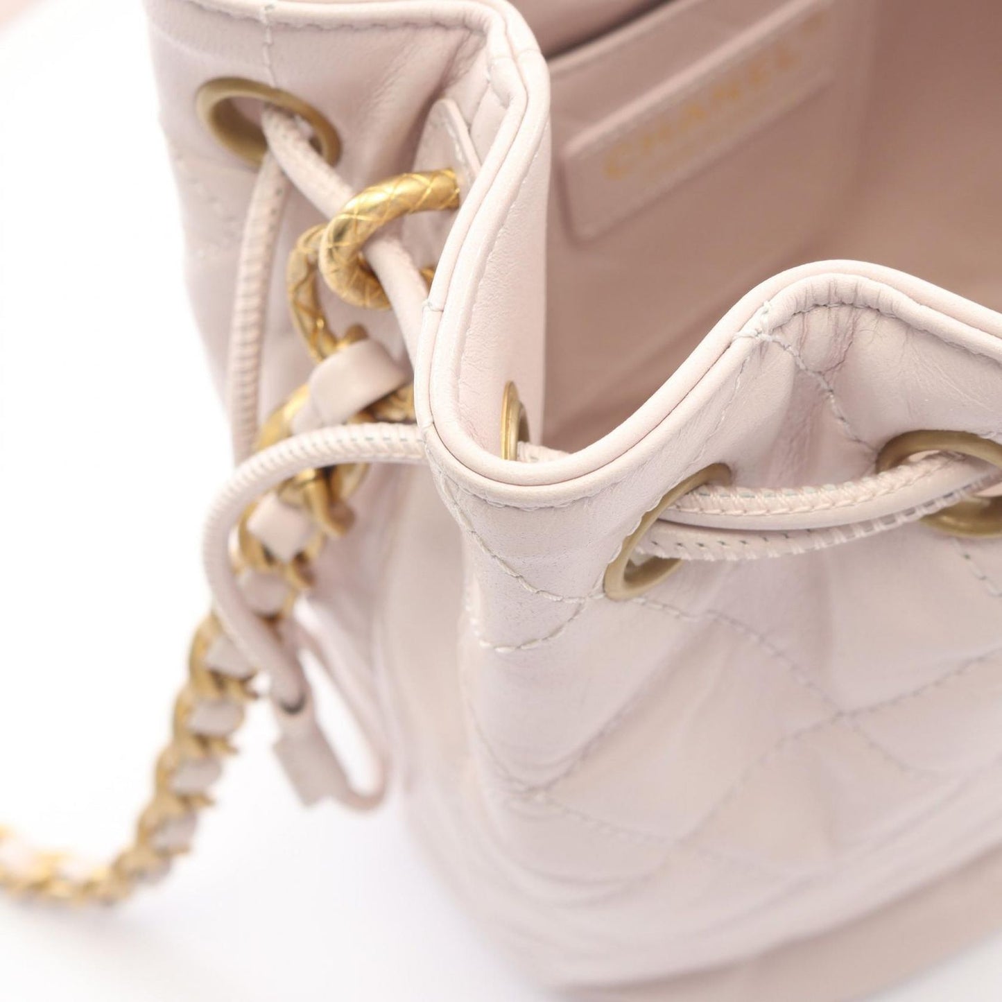 Chanel Shoulder Bag Quilted Light Pink Leather — view 6