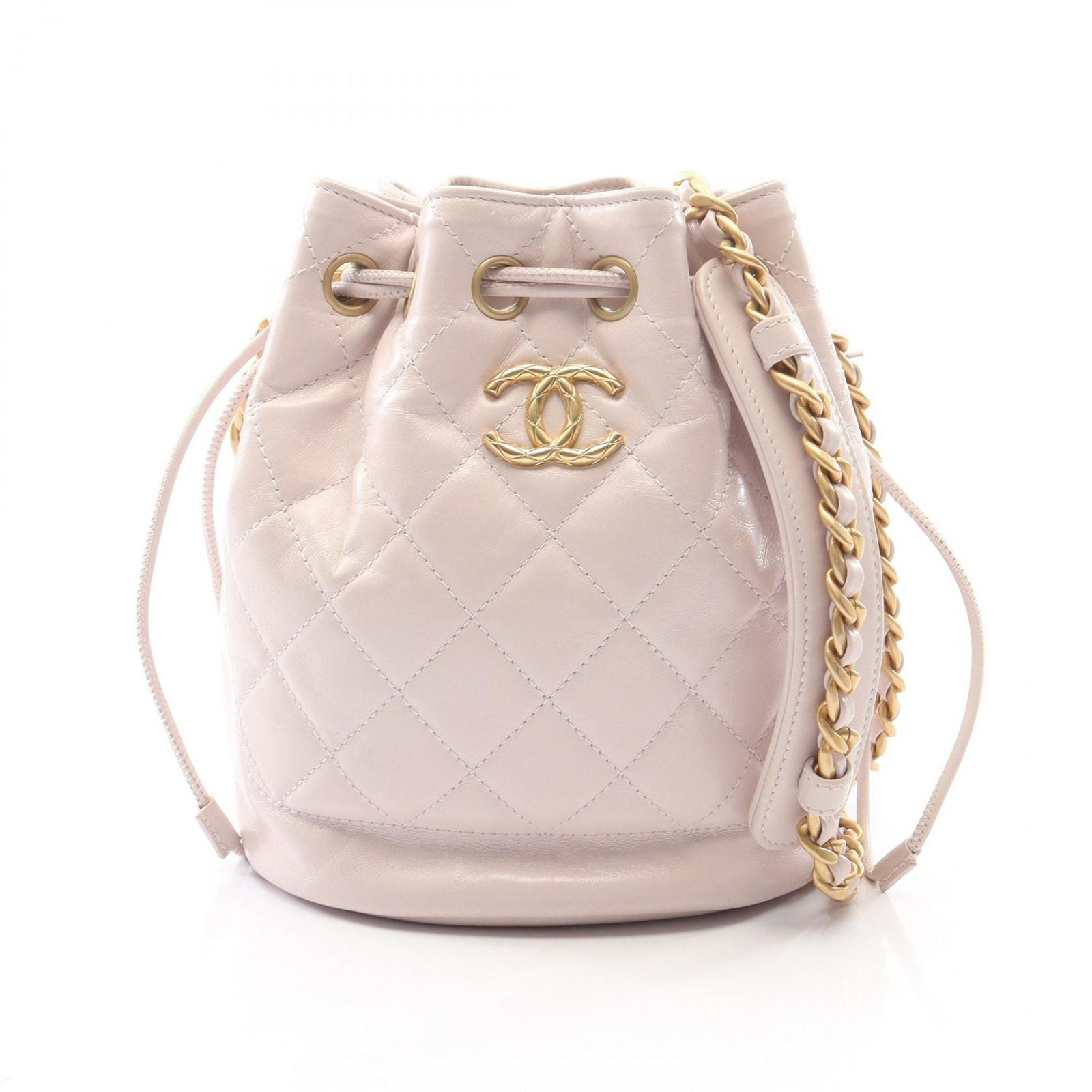 Chanel Shoulder Bag Quilted Light Pink Leather