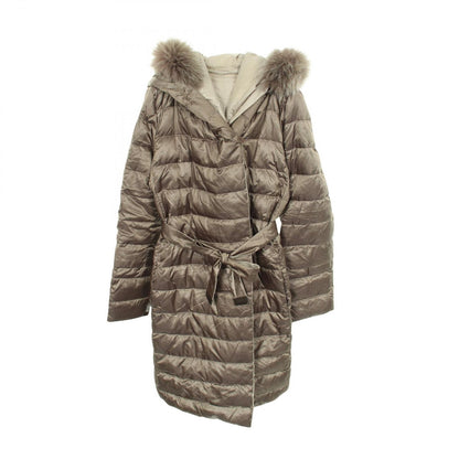 Max Mara Down Jacket Reversible Hooded Nylon Coat