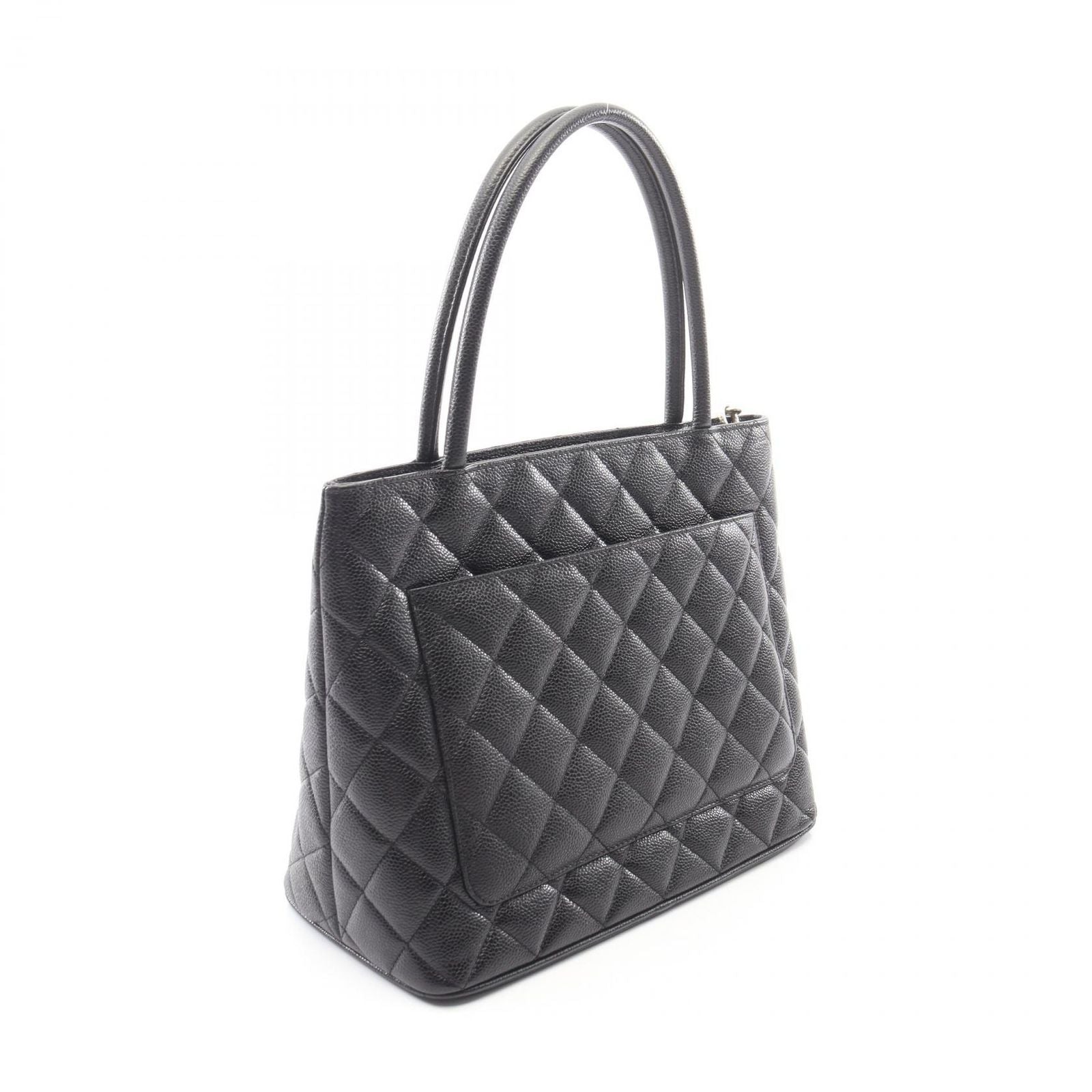 Chanel Tote Medallion Black Caviar Leather — view 2