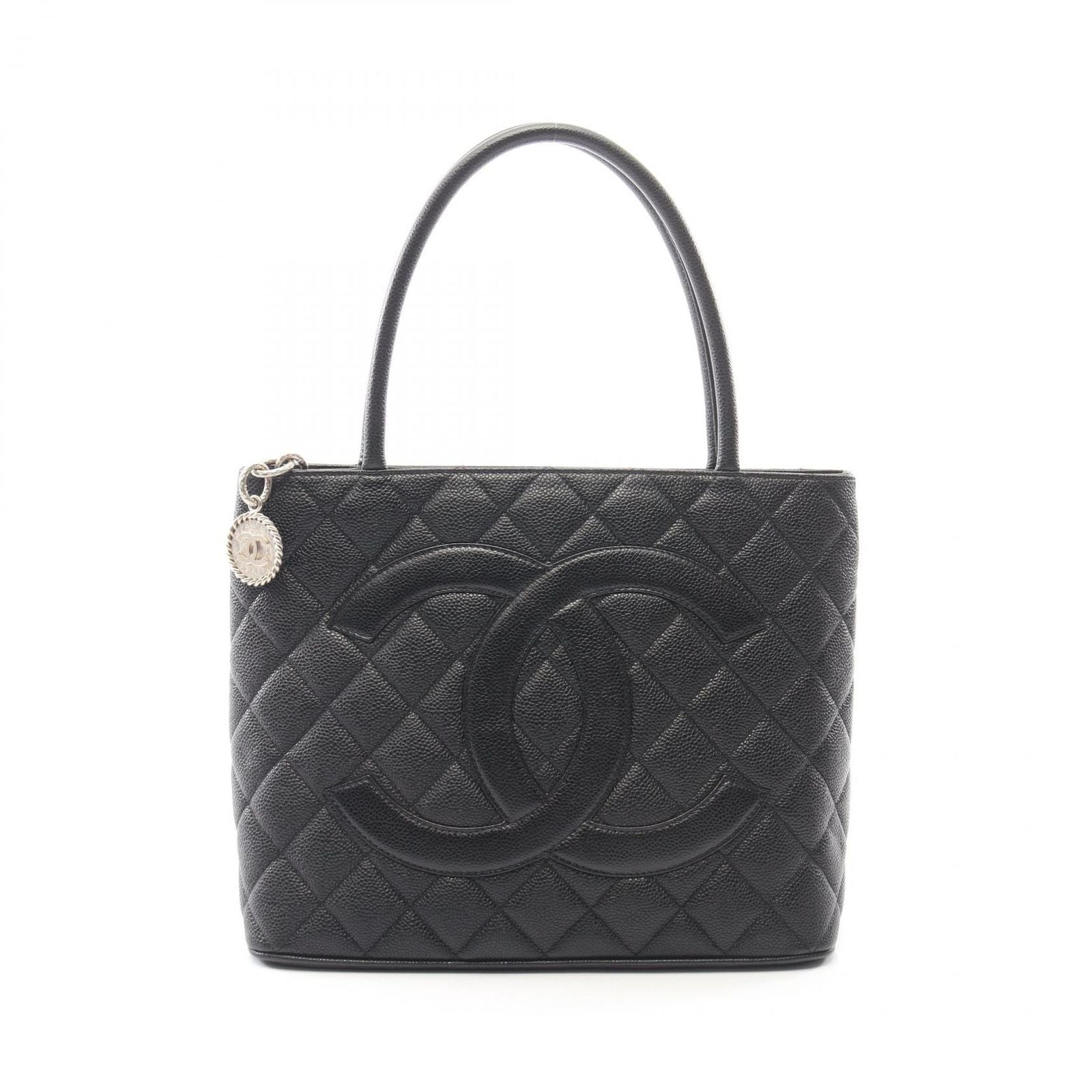 Chanel Tote Medallion Black Caviar Leather