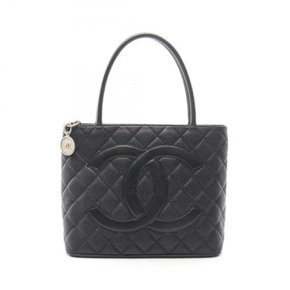 Chanel Tote Medallion Black Caviar Leather