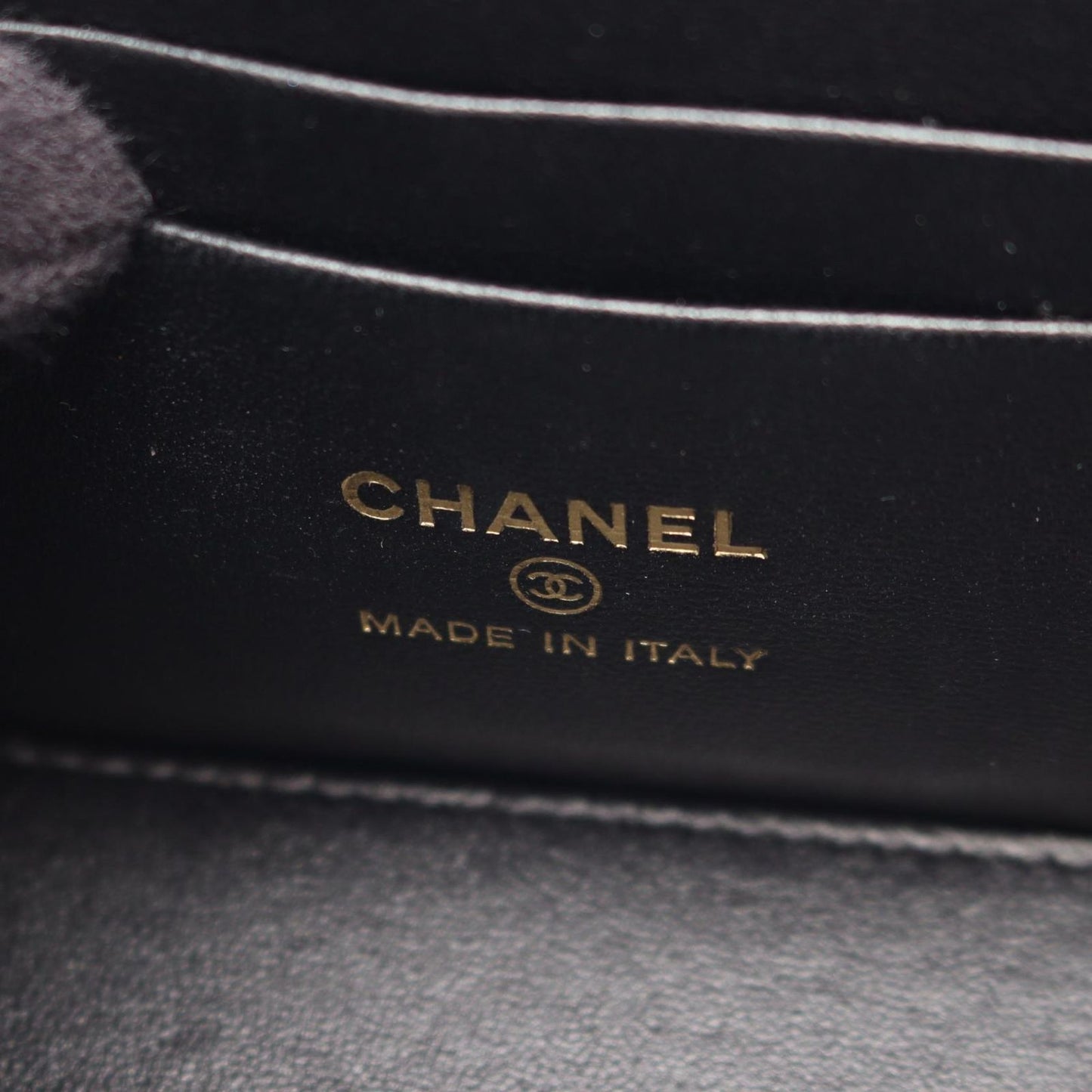 Chanel Shoulder Bag Quilted Vanity 2-Way Black Lambskin Che — view 4