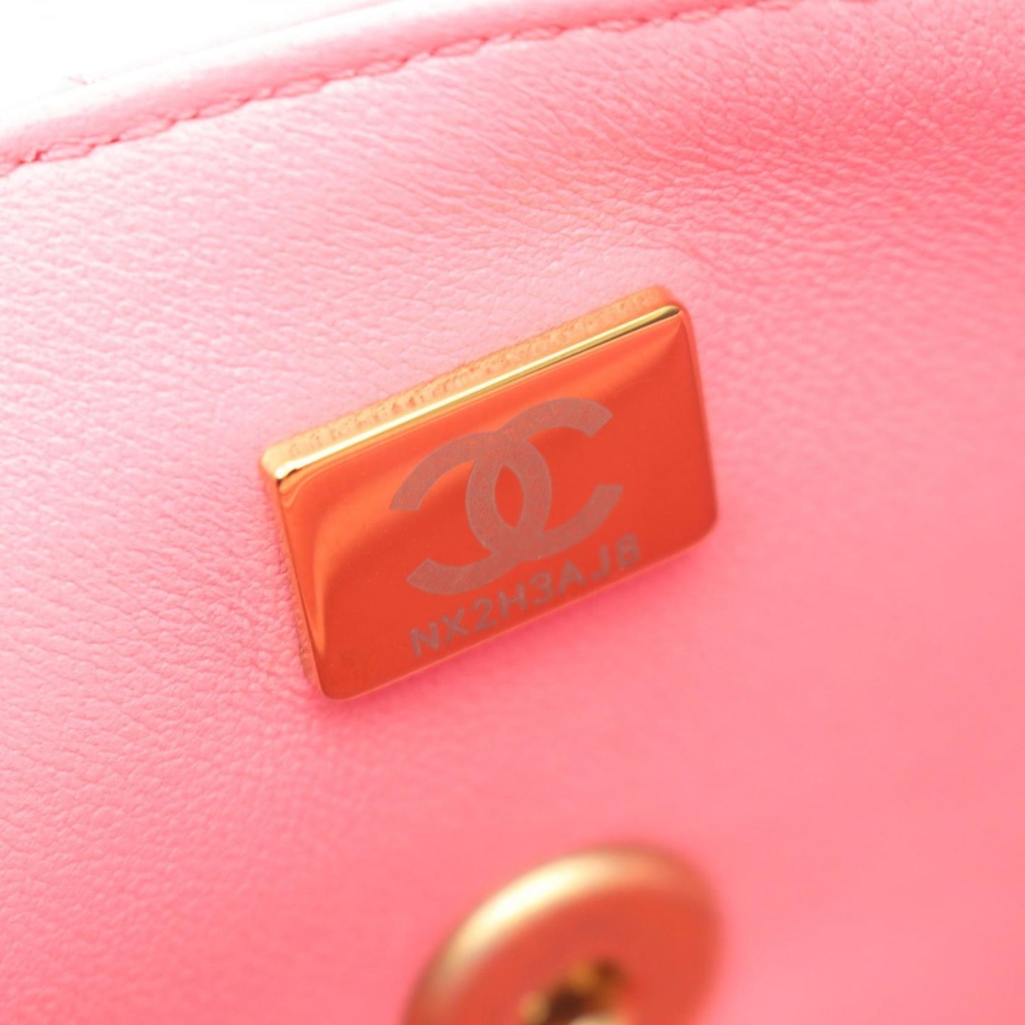 Chanel Shoulder Bag Quilted Top Handle Flap 2-Way Pink Lambskin Top Chain — view 5