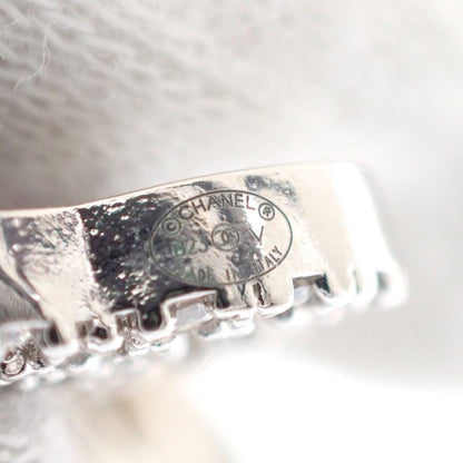 Chanel CC Logo Hoop Earrings Metal Gold Silver — view 8