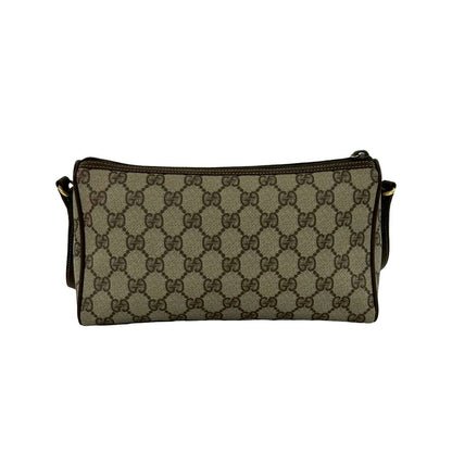 Gucci Vintage GG Logo Pattern Leather Mini Shoulder Bag Pochette Brown — view 3