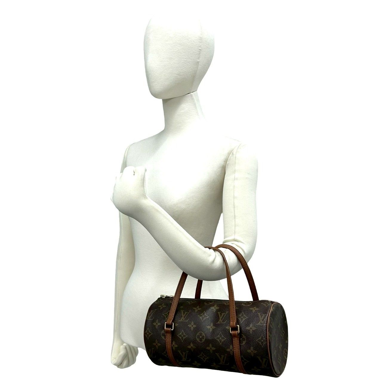 Louis Vuitton Papillon 26 Monogram Pattern Leather Mini Boston Bag Brown — view 2