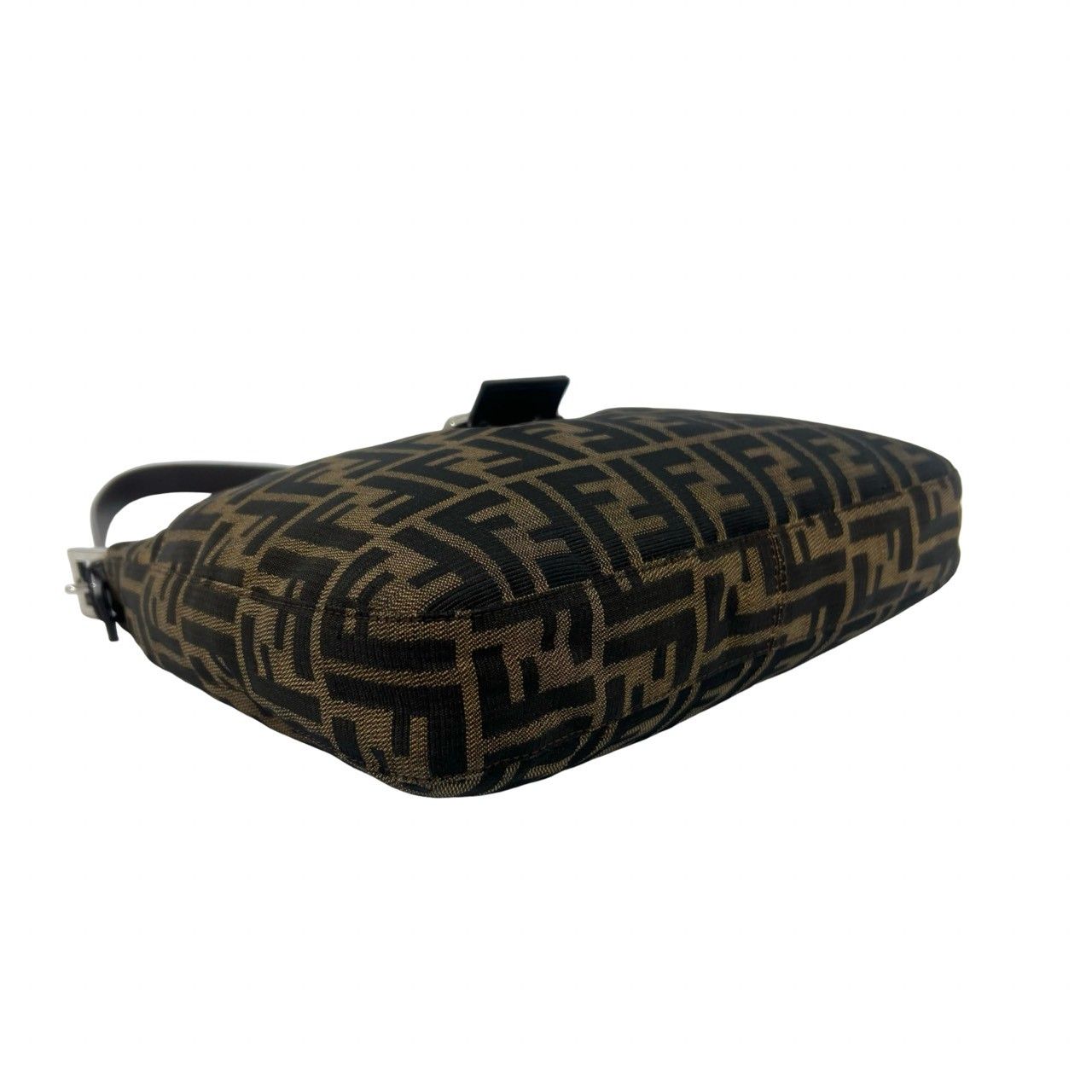 Fendi Vintage Zucca FF Logo Pattern Canvas Leather Shoulder Bag Brown — view 7