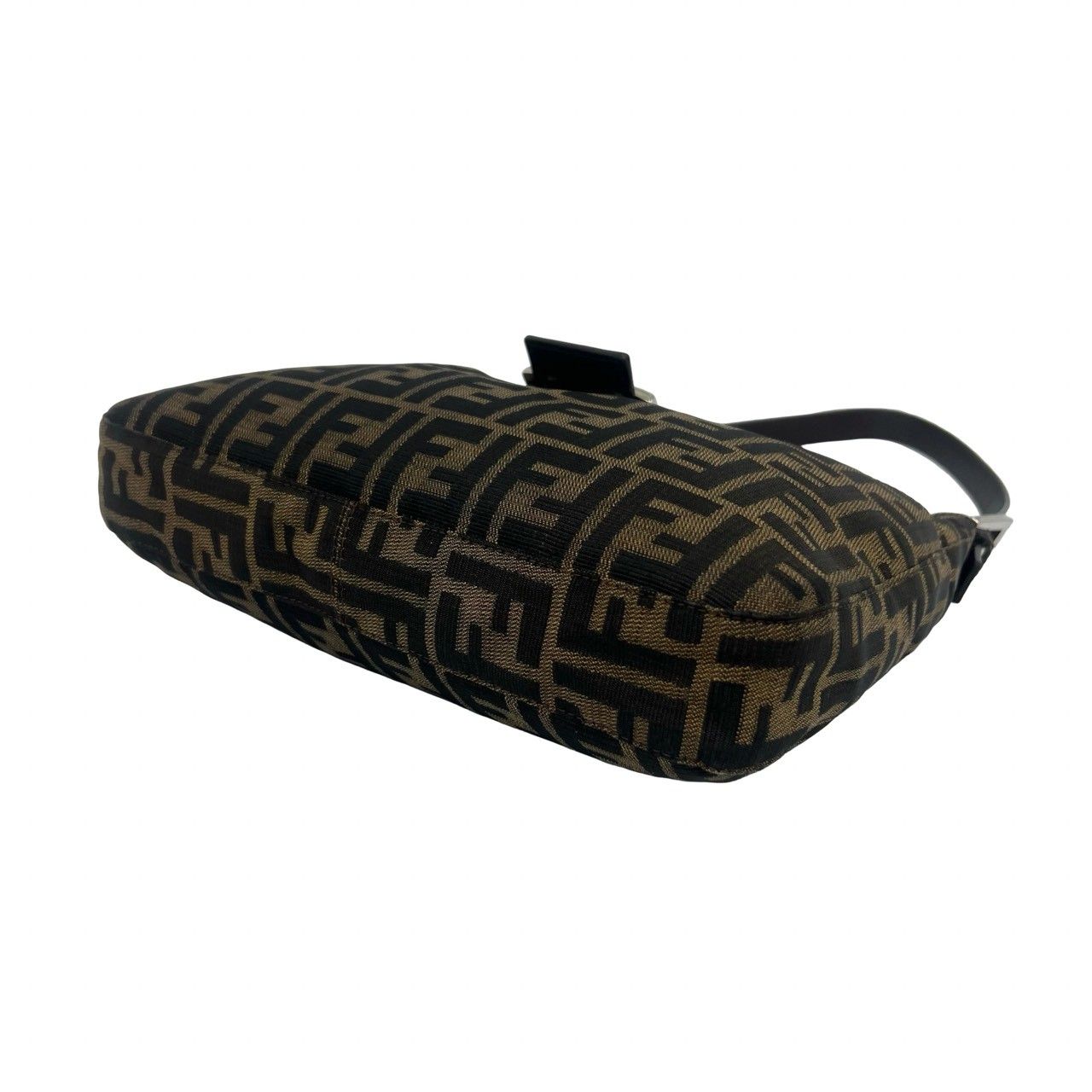 Fendi Vintage Zucca FF Logo Pattern Canvas Leather Shoulder Bag Brown — view 8