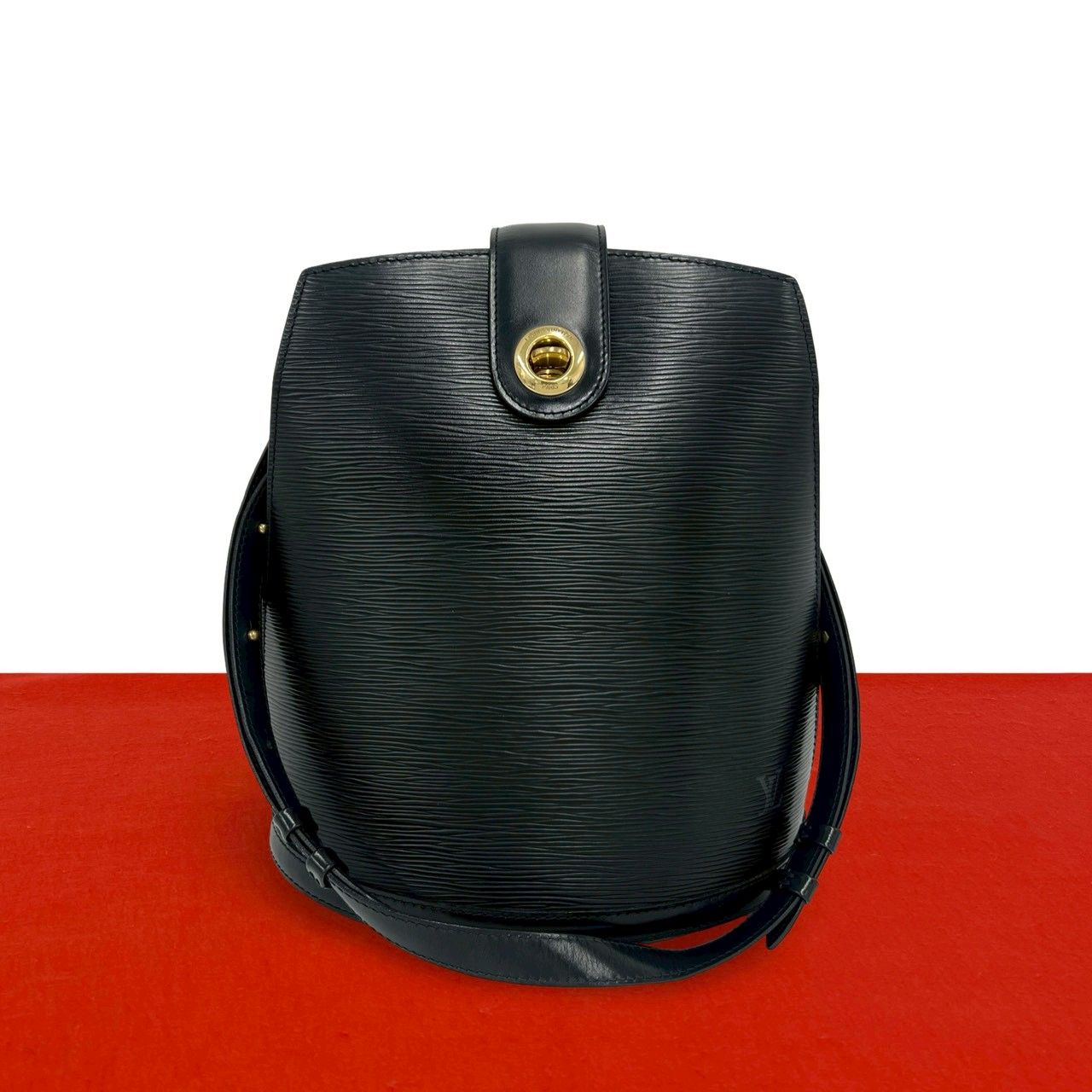 Louis Vuitton Vintage Cluny Epi Leather Shoulder Bag Tote Black
