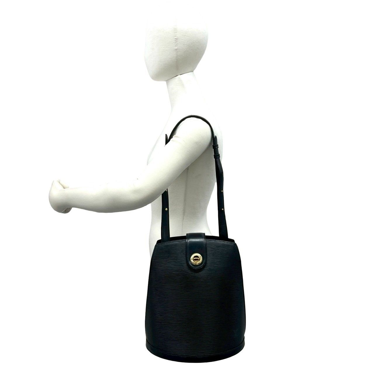 Louis Vuitton Vintage Cluny Epi Leather Shoulder Bag Tote Black — view 2